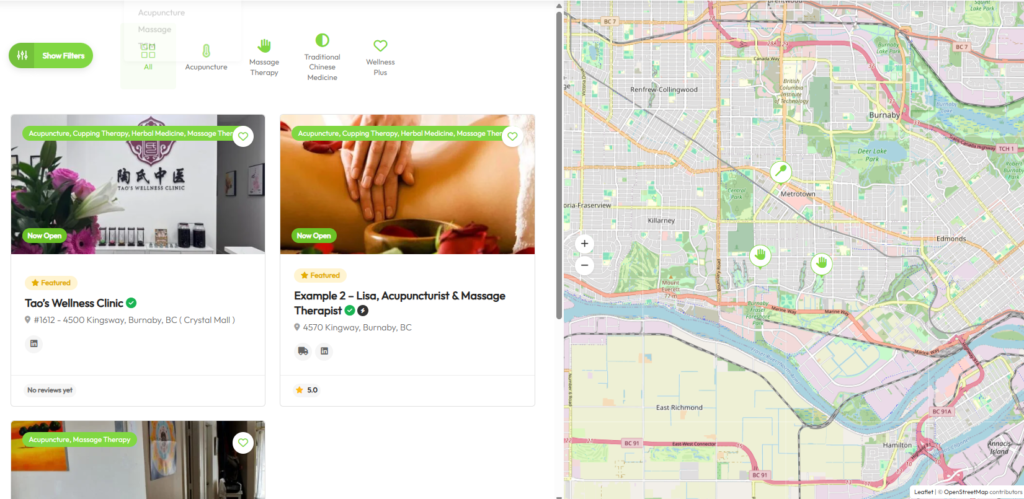 Acupuncture Clinics and Acupuncturists in Burnaby